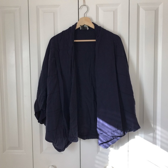 Anthropologie • Navy Blue Quilted Cardigan - Picture 2 of 7